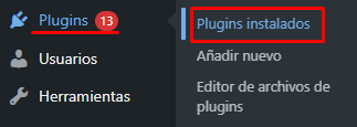 Paso 1. Ir a Plugins instalados