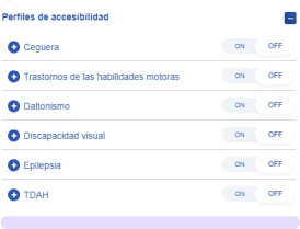 Perfiles de accesibilidad